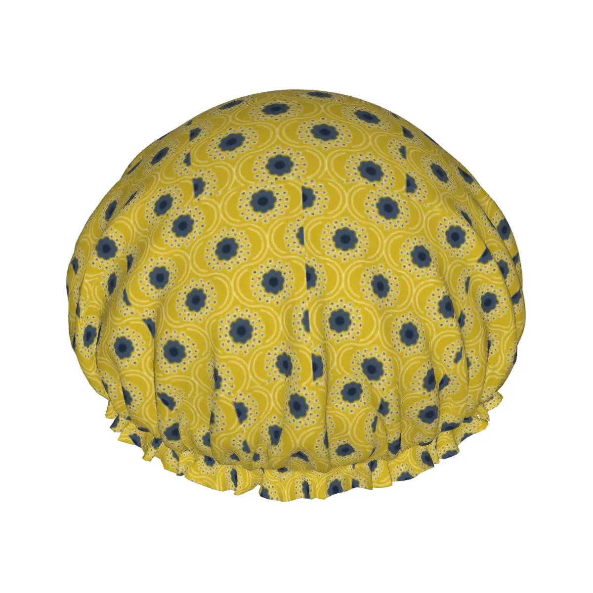 Orla Kiely Bubble Flowers Shower Cap Women Waterproof Reusable Scandinavian Quick Drying Bath Hair Caps