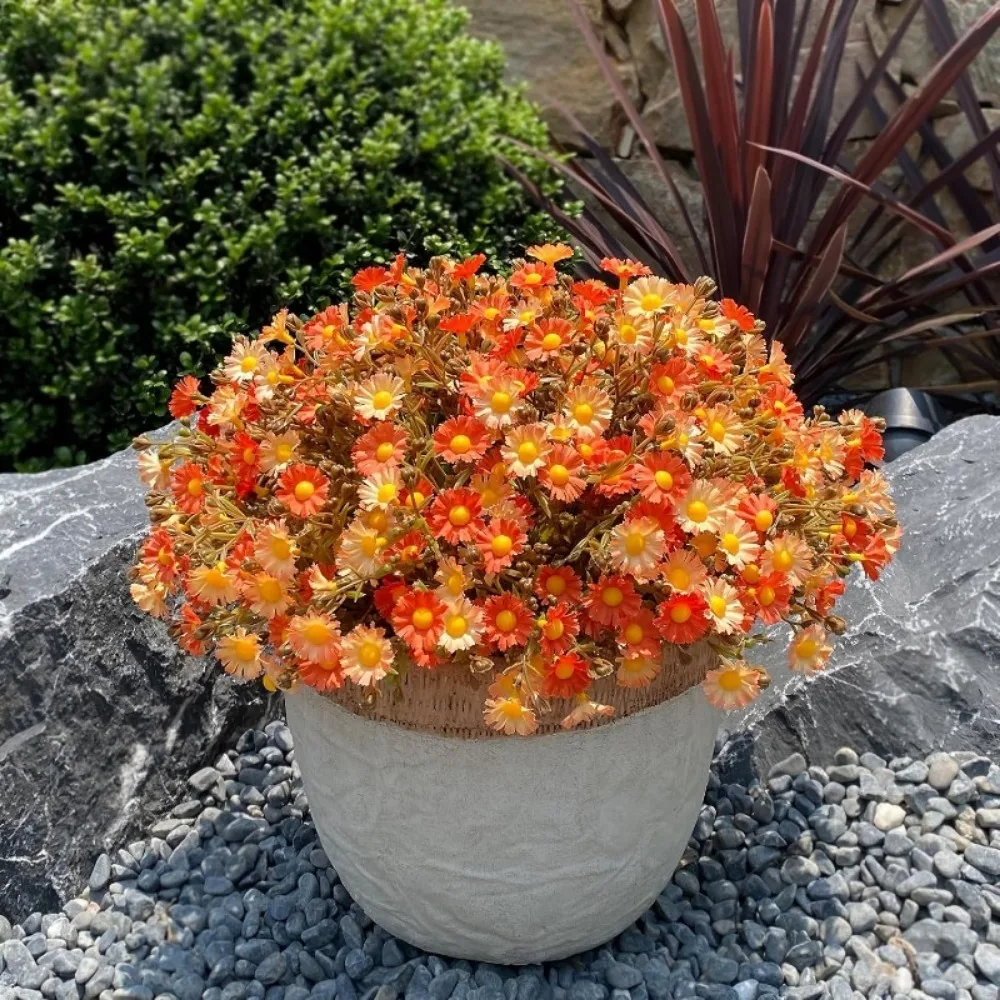 33 cm künstliche Gänseblümchen-Blume, gefälschter Seidenstrauß für Zuhause, Raumdekoration, Party, Garten, Hochzeit, Weihnachtsdekoration, DIY-Kranz-Zubehör – Detail 6