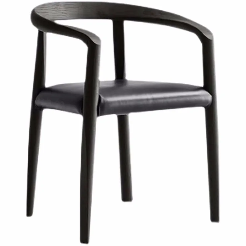 

✗x Italian Solid Wood Designer Chair Hotel Backrest Lounge Chair Study Chair With Armrest^