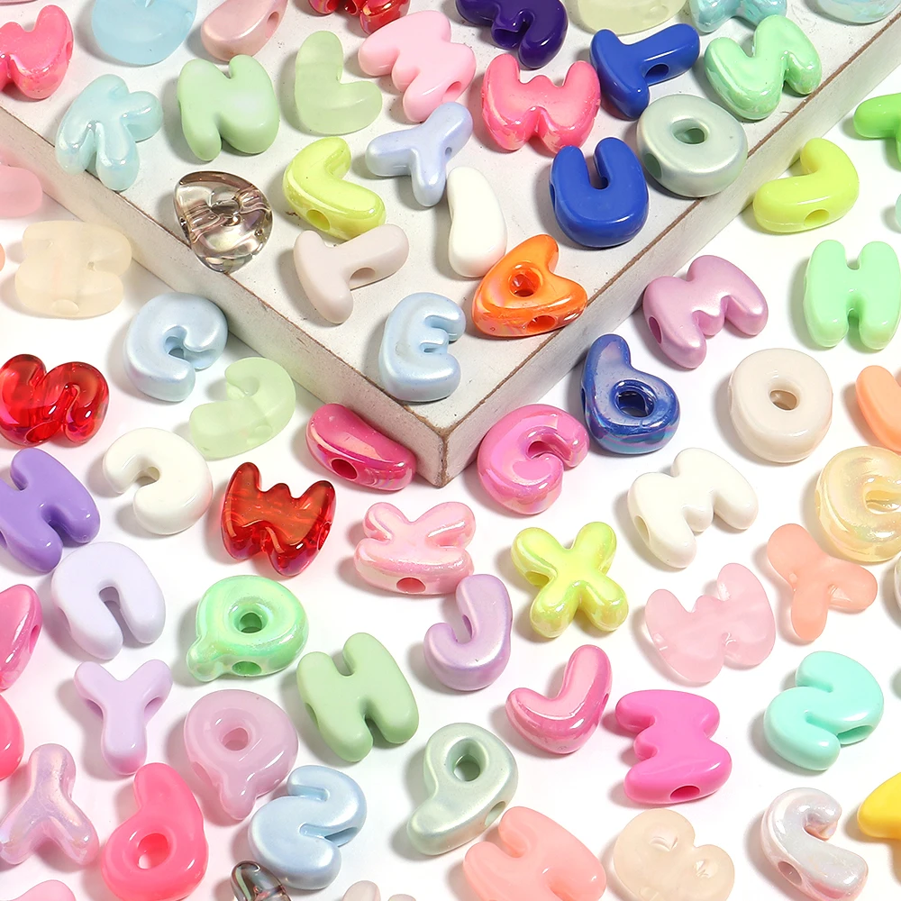 20-30pcs Acrylic English Alphabet Early Education Letter Beads DIY jewelry Key Chain Lanyard Mobile Phone Chain Accessories view 5