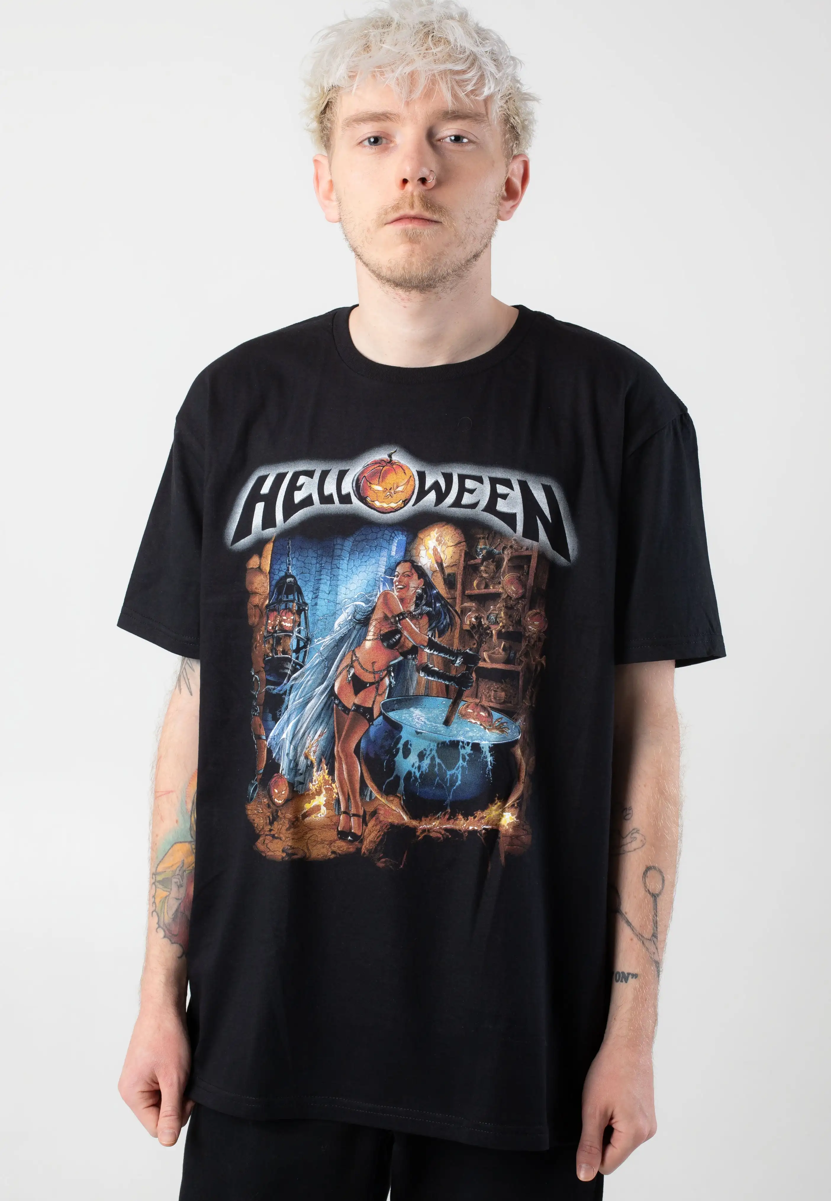 Helloween Better Than Raw Vintage Damen Herren Übergroße Y2k Kurzarm Heavy Metal Band T-Shirt Weiblich Männlich Kleidung Straße Hip Hop