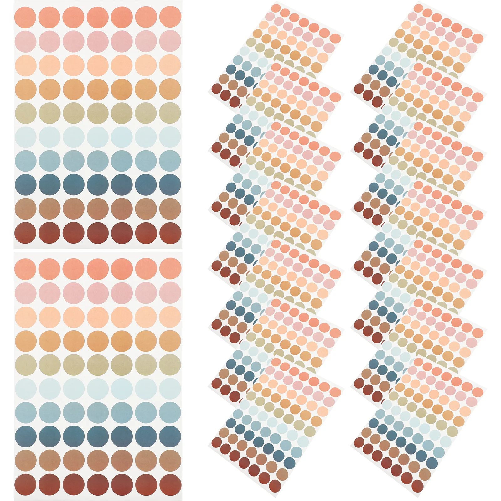 

20 Pcs Stickers Self-adhesive Round Label Boho Labels Circle Bohemian Dot Classroom