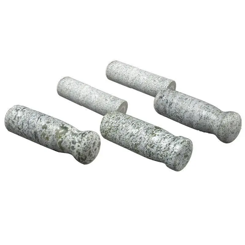 Natural Granite Grinding Pestle Heavy Duty Polished Odor Resistant for Kitchen Mashing Spices Garlic Seasoning Paste