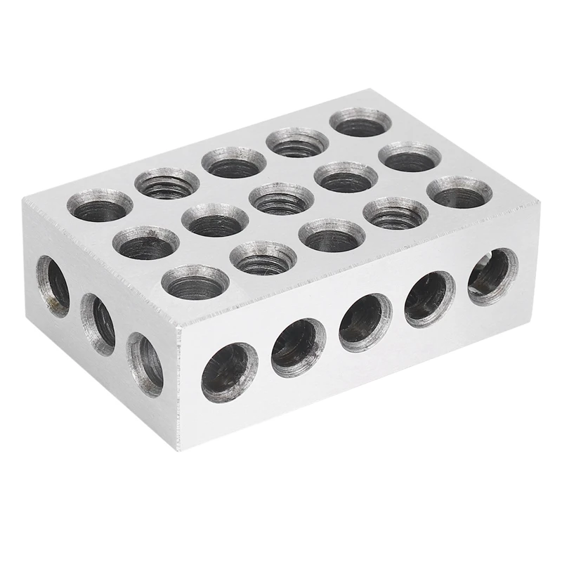 2Pcs 25X50x75mm Hardened Steel Blocks 23 Holes Parallel Clamping Block Lathe Tools Precision 0.005Mm For Machine Tool