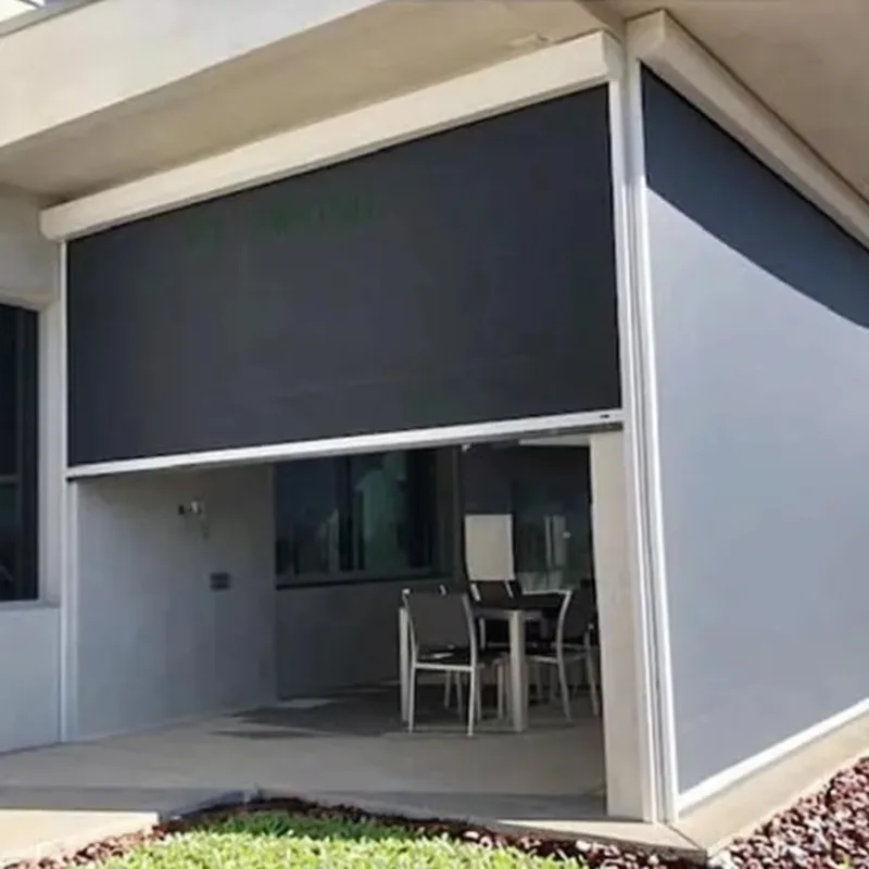 Factory Prices Customized Automatic Intelligent Shading Built-In Outdoor Electric Windproof Waterproof Aluminum Frame Blinds