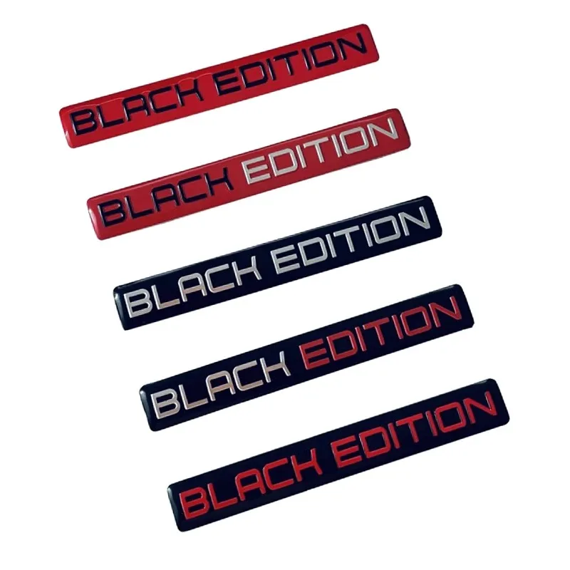 

3D Metal BLACK EDITION Logo Car Rear Trunk Front Grille Emblem Badge Stickers for Toyota Honda Lexus Suzuki KIA Hyundai Audi