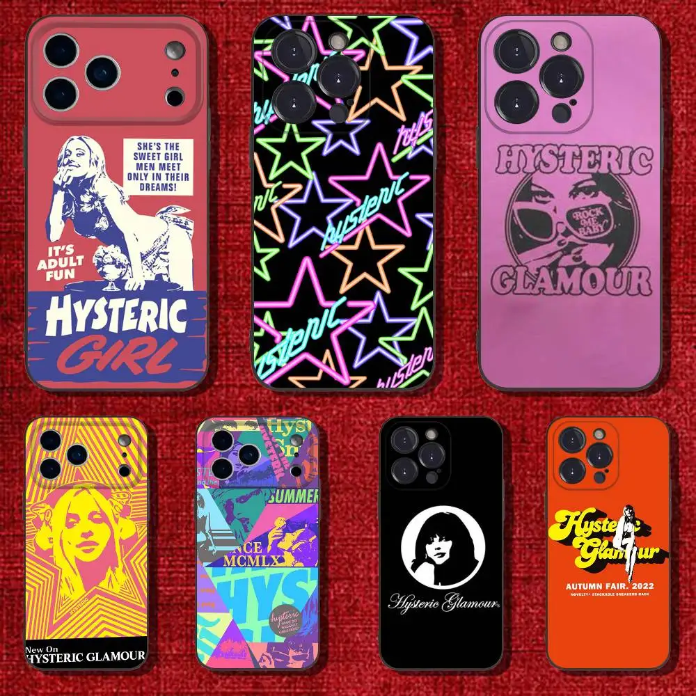 

H-Hysteric Glamour Girl Phone Case For iPhone 6,17,16,15,14,13,12,11 Plus,Pro Max,XS,X,XR,SE,Mini,8,7,Soft Silicone Black Cover