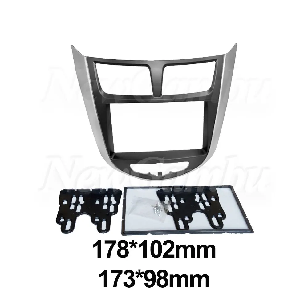 Marco de Fascia de coche para Hyundai I25 Accent Solaris Verna 2010 2011 -2017 para DODGE Attitude 2011-2014 marco doble 2 Din Android