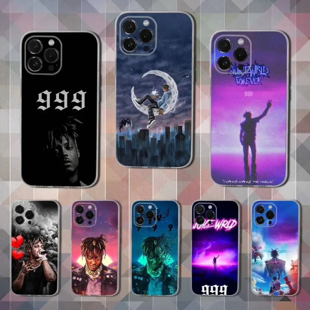 

J-Juice W-Wrld Rapper Phone Case For iPhone 16,15,14,13,12,11,17 Pro,Max,Plus,X,XS,XR,SE,Mini Transparent Soft Cover