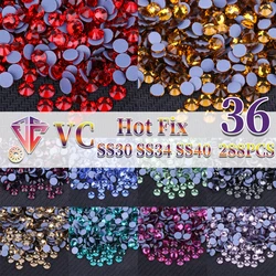 High Quality New Bulk Hotfix Rhinestones SS30 SS34 SS40 Flatback Stones Glitter Crystal and Strass For DIY Nail Accessories