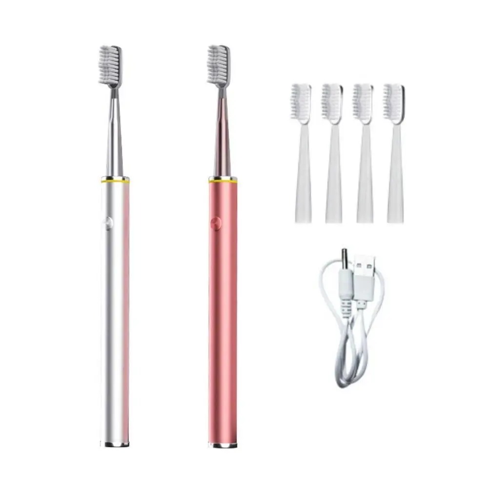

Портативная звуковая электрическая зубная щетка, водонепроницаемая, 3-режимная щетка для чистки зубов, мягкие волосы, USB перезаряжаемый очиститель зубов