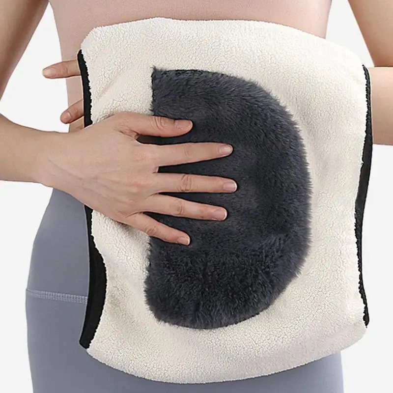 Warm Belly Band Winter Full Fleece Lumbar Support Warmer Belt Imitation Lambskin And Rabbit Wool Warm waist protection