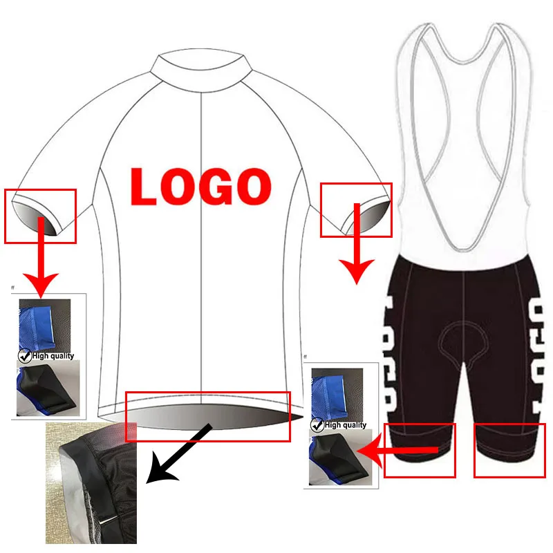 Customized bicycle clothing for men/women/children, one piece for free design