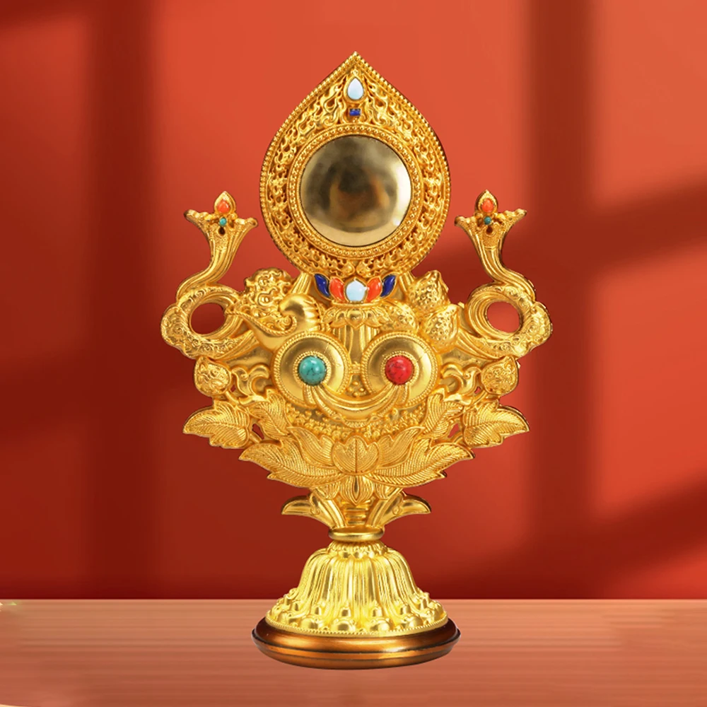 Tibetan-style Eight Treasures Mascot Collection, Alloy Five wonderful desires combination ornament, Home Offerings Desktop Decor