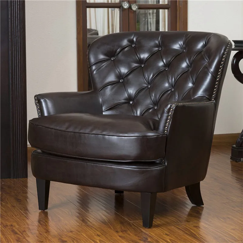 

*v forRelax Armrest Living Room Chairs Wood Brown Cool Comfy Ergonomic Vanity Chairs Floor Lazy Fauteuil Salon Home Furniture* s