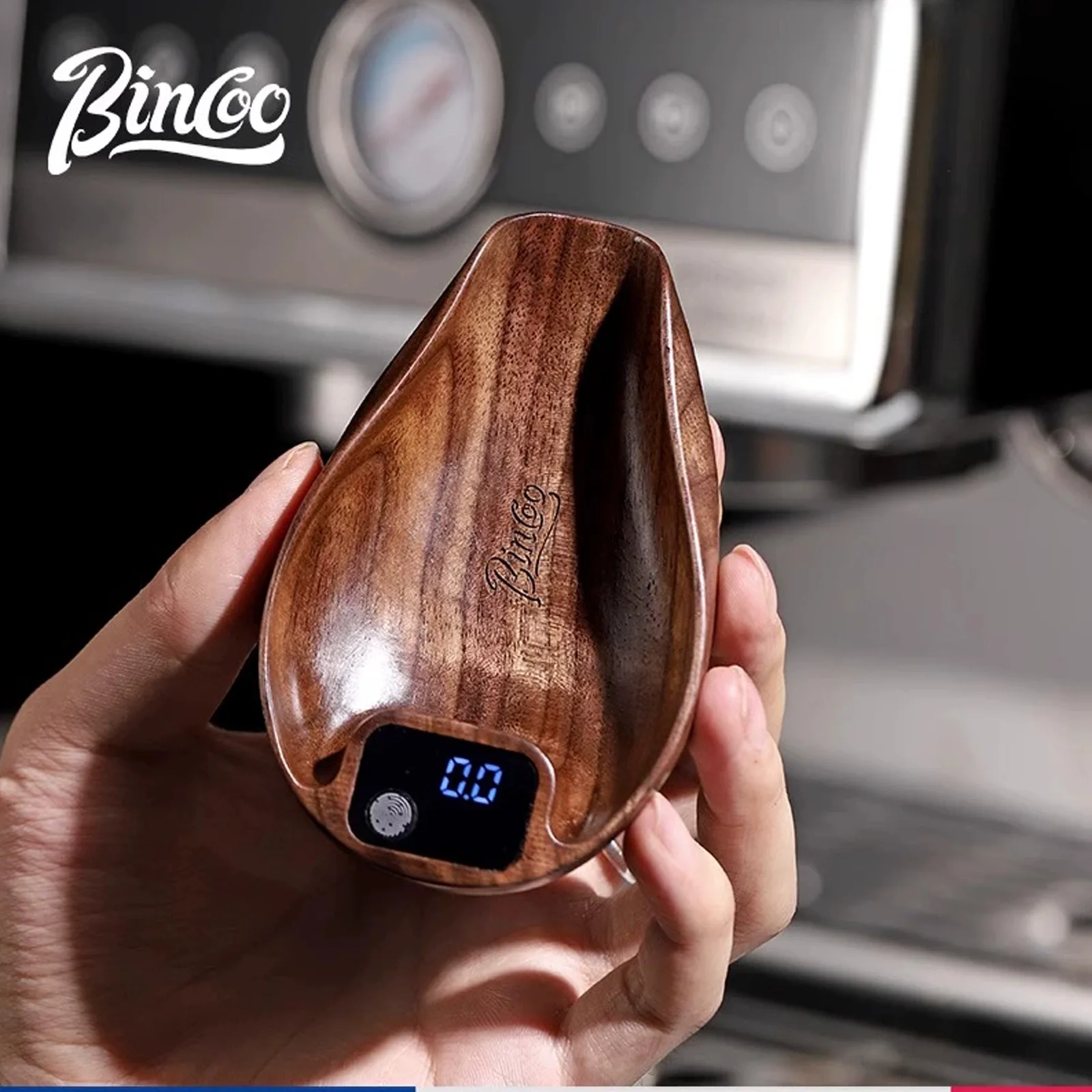 Bincoo Walnut Coffee Electronic Scale Professional Coffee Scale Portable Bean Plate Scale 0.1g Accurate Weight Rechargeable - Image 2