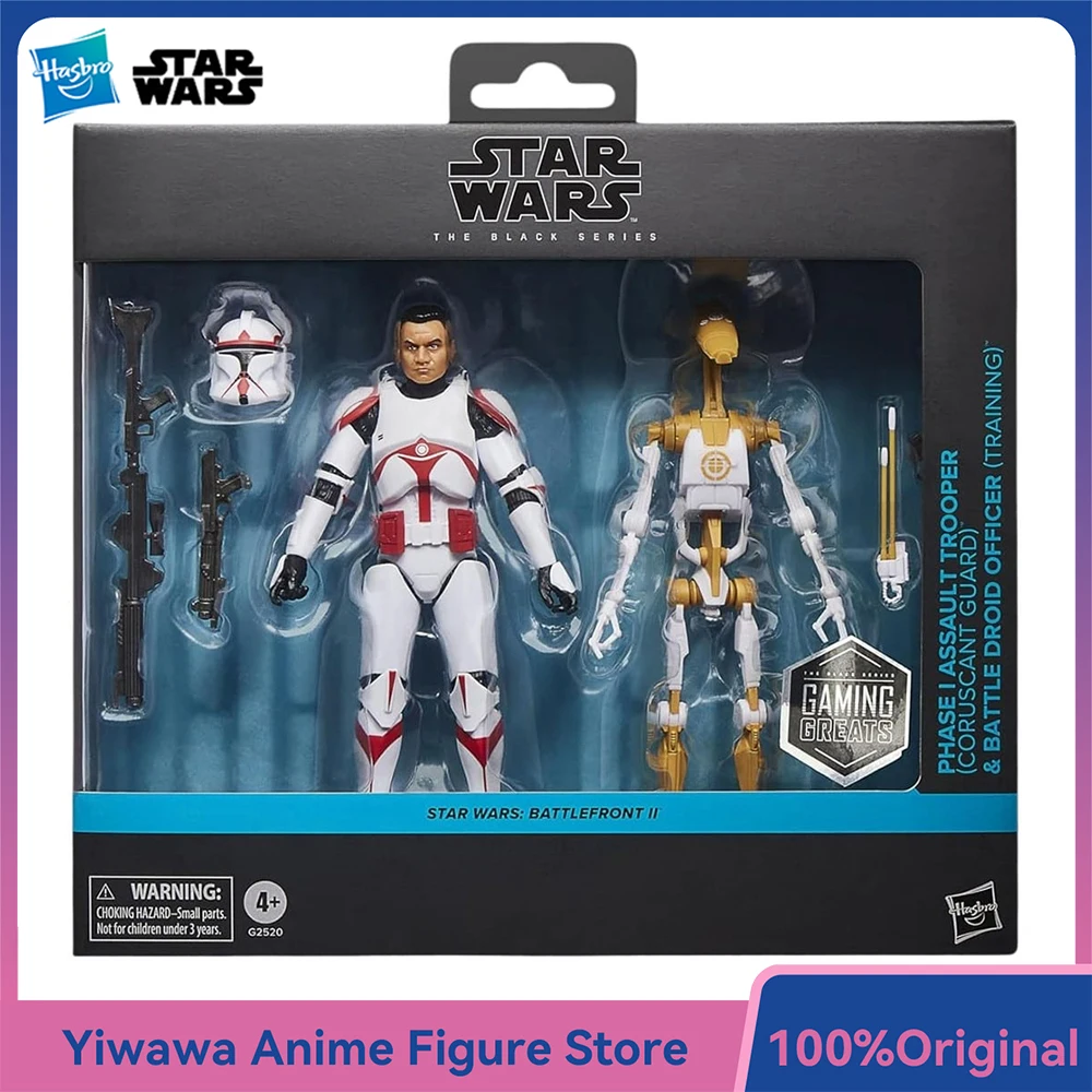 Hasbro Star Wars The Black Series Phase I Assault Trooper (Coruscant Guard) & Battle Droid Officer (Training) 2-Pack-Set Toys