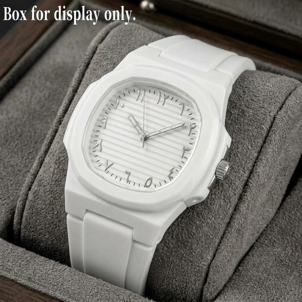 Men's Octagonal Arabian Watch, Integrated Sports Styling Strap, Sports and Leisure Daily Watch