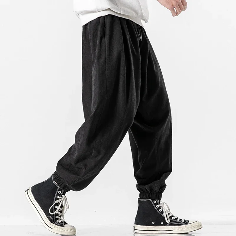 2024 Spring New Japanese Beam Leg Pants Loose Casual Wide-Legged Pants Fashion Hip-Hop Street Designer Model Harlequin Pants