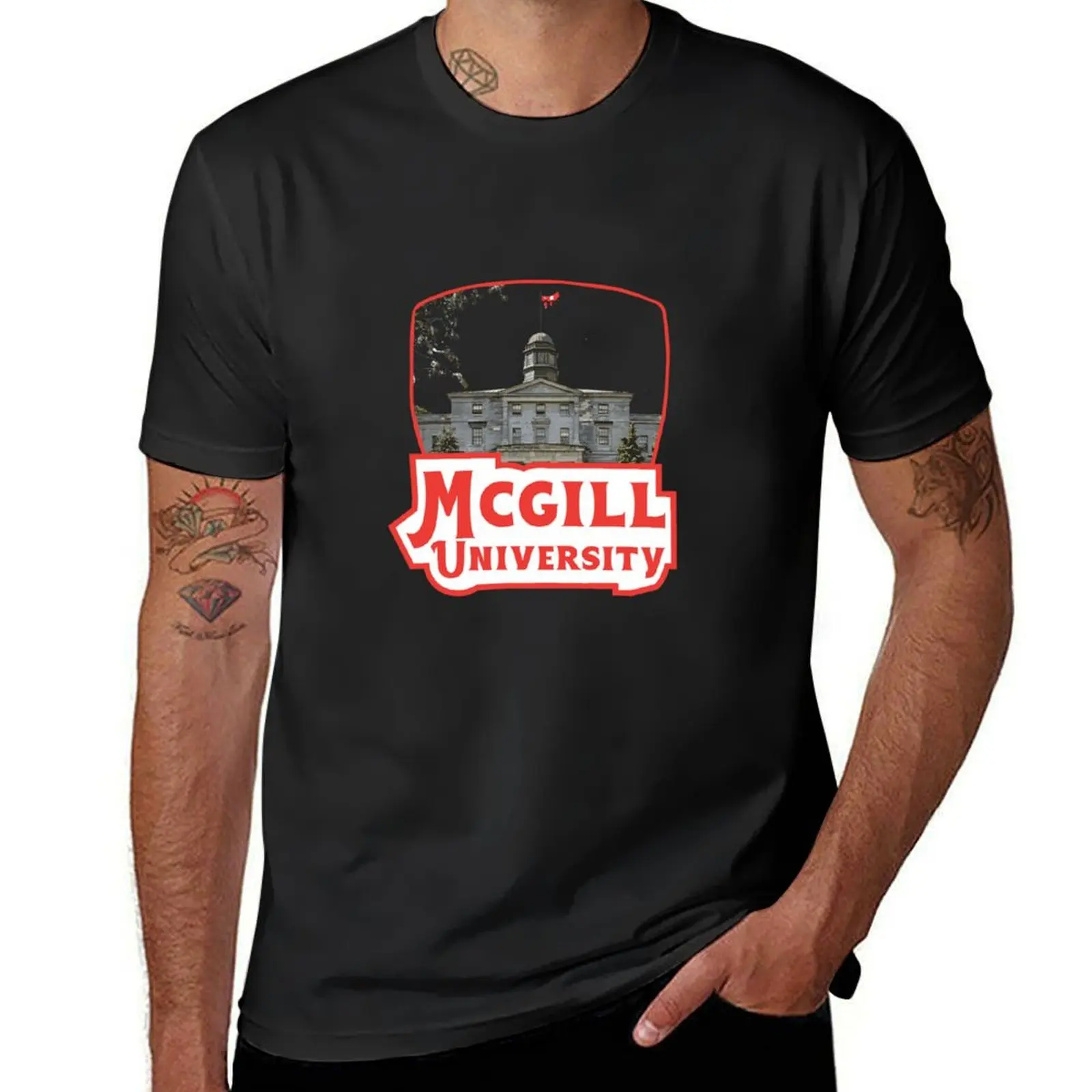 

mcgill university T-Shirt customizeds tops Short sleeve tee vintage clothes Men's t-shirts