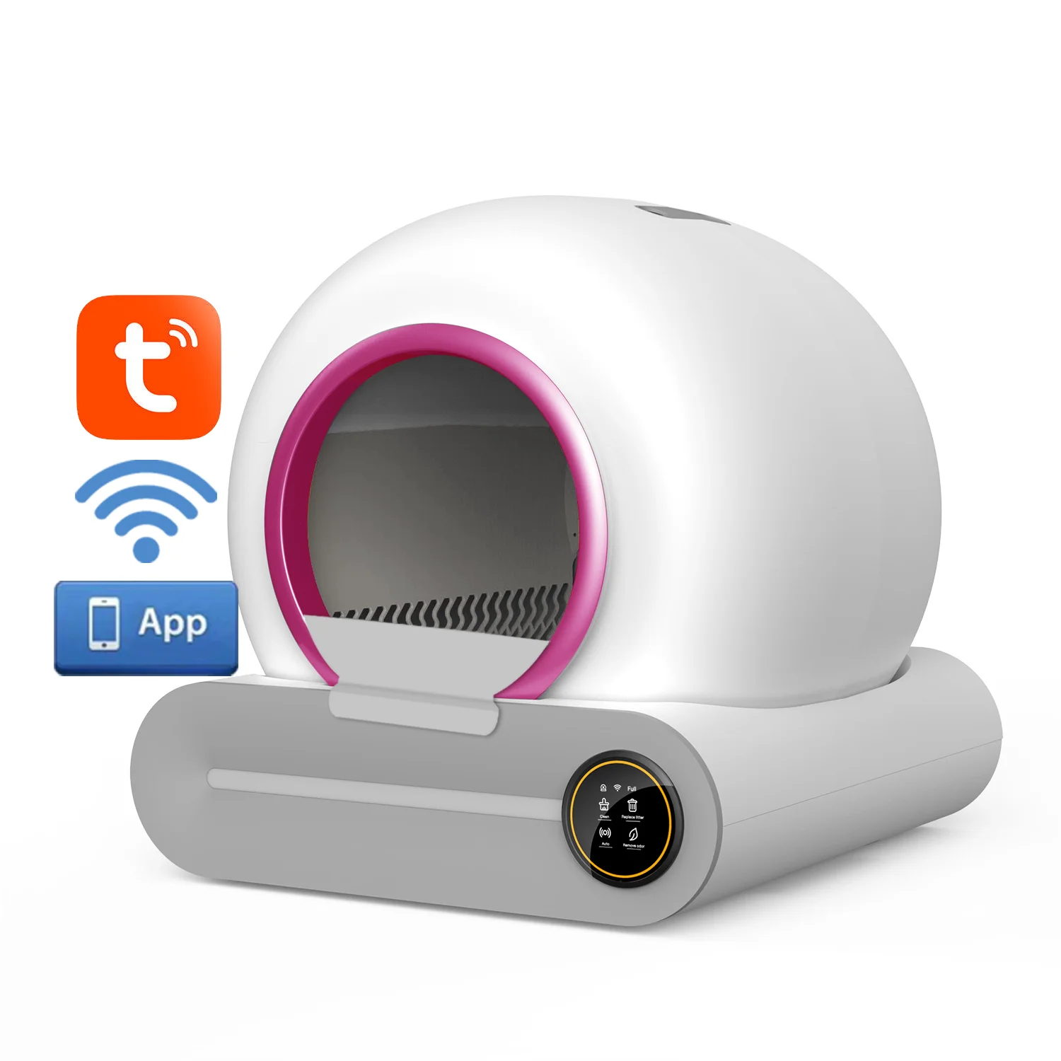 

Smart Quick Self Cleaning Safety Large Size Customized Logo Cats Box Toilet Pets Automatic