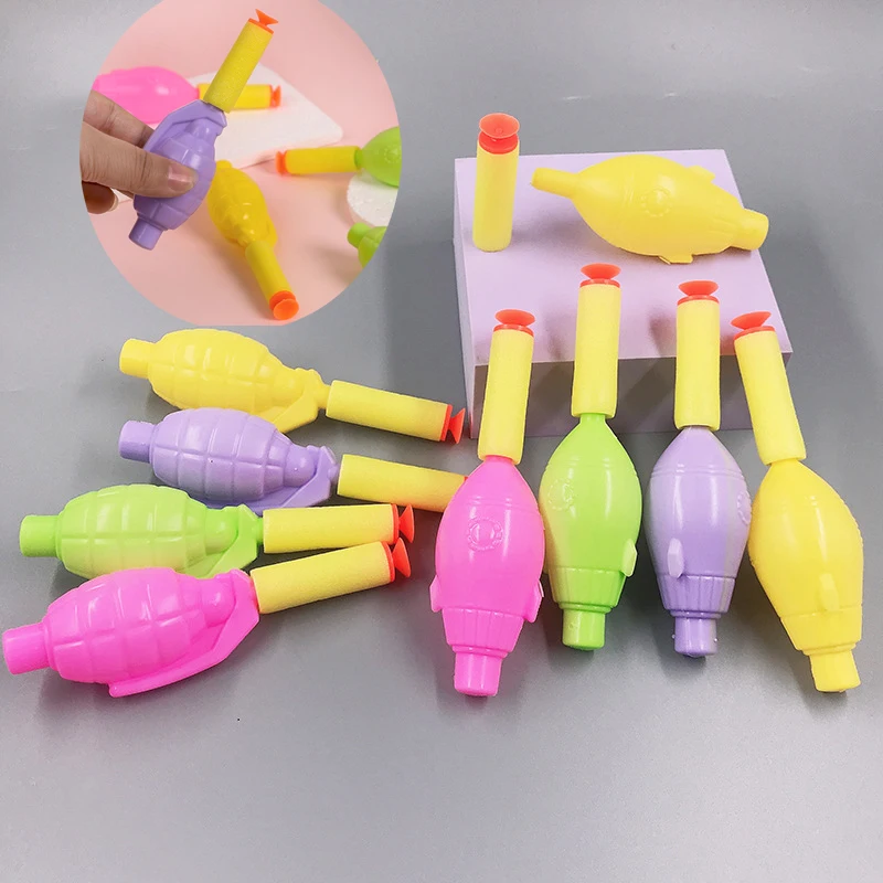 15Pc Mini Air Bag Rocket Launcher Kids Foam Rocket Ejection Safety Toys Birthday Party Favors Prizes Treats School Goodie Filler