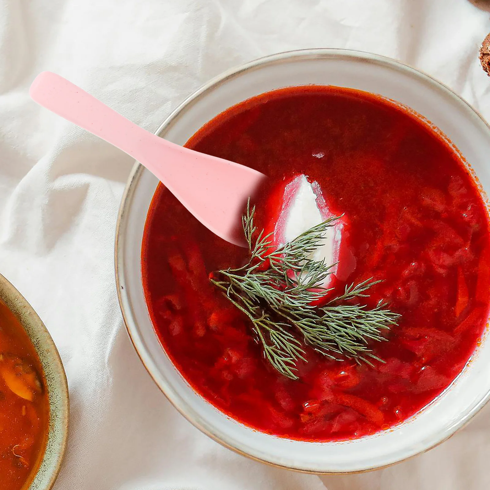 

4Pcs Children Eating Spoons Lightweight Food Grade Wheat Straw Material Microwave Safe Toddler Spoons for Baby Food Soup Cereal