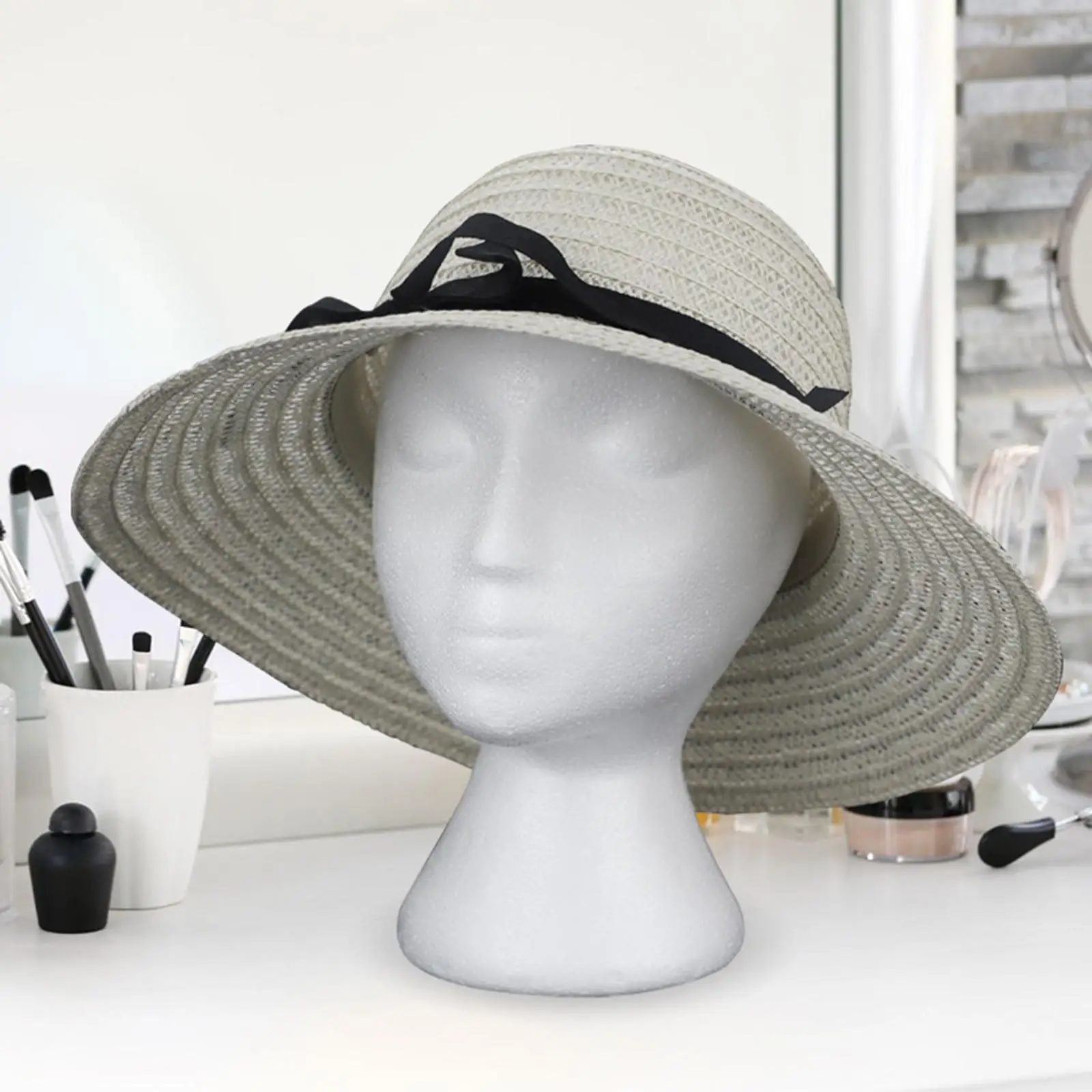 Tête de Perruque Professionnelle en Mousse, Mannequin Féminin pour Magasin, Accessoires de Maison, Chapeaux, Lunettes, Bandeau de Sauna, Postiches,