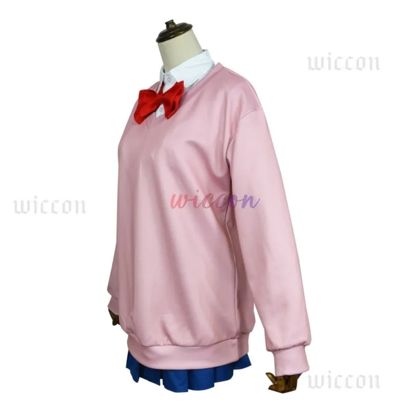 Momo Ayase Cosplay Costume Anime Dandadan Pink Skirt School Uniform Disguise Suits Halloween Carnival Clothes for Adult Women