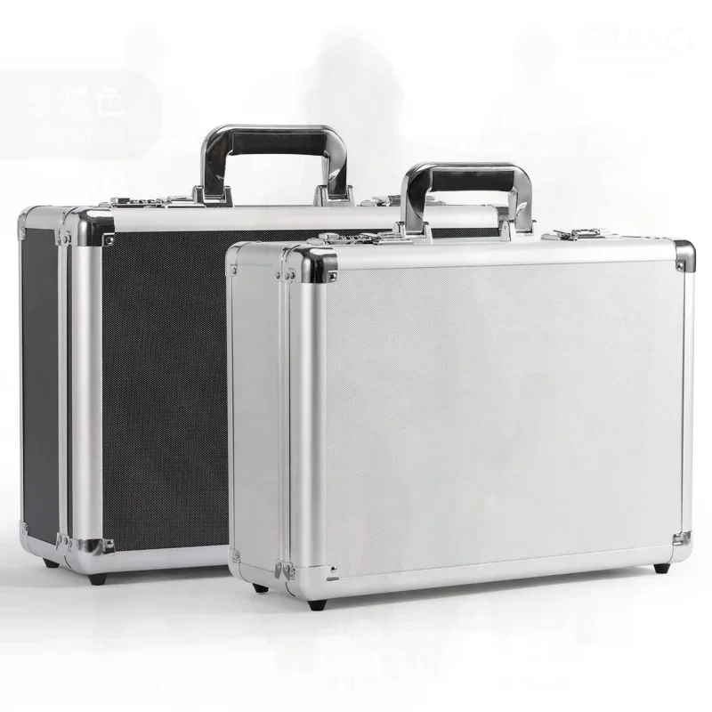 ortable Toolbox Aluminum Suitcase With Lock Electric Tool Box With Sponge Hard Case Flight Case Household Equipment Storag