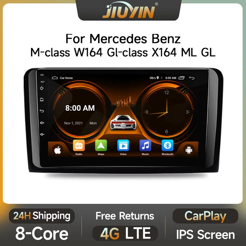 

Android 12 Car Radio Stereo Multimedia Player GPS For Mercedes Benz M-Class W164 GL-Class X164 ML GL RDS Carplay 2 Din Head Unit