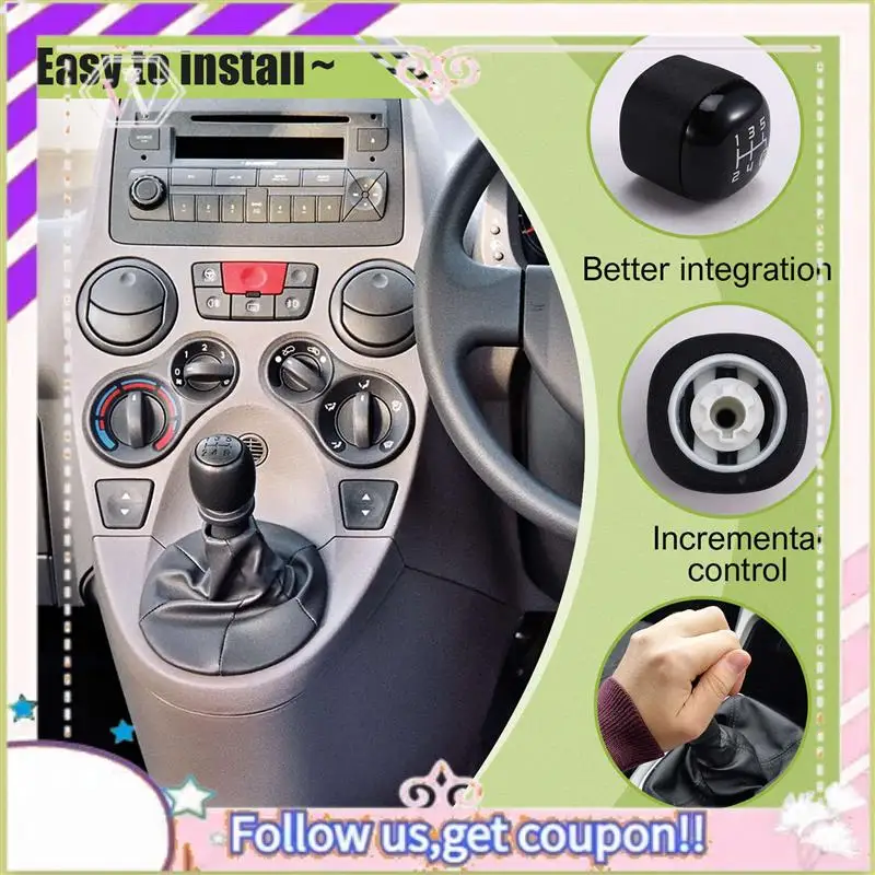 Facile da usare Auto Cambio Manuale 5 Velocità Pomello Del Cambio Leva Cambio Per Fiat Panda X58L 2012 Accessori Auto