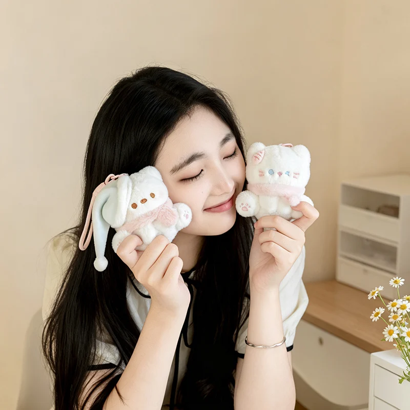 1Pc 13cm Kawaii Bear Cat Rabbit Dog Plush Pendant Doll Sweet Plush Bear Toy Exquisite Doll for Girl Baby Birthday Gift