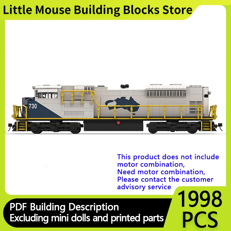 

City Car Model MOC Building Bricks SD70ACE Diesel Locomotive Train Modular Technology Assemble Children Toys Suit Gifts Holiday