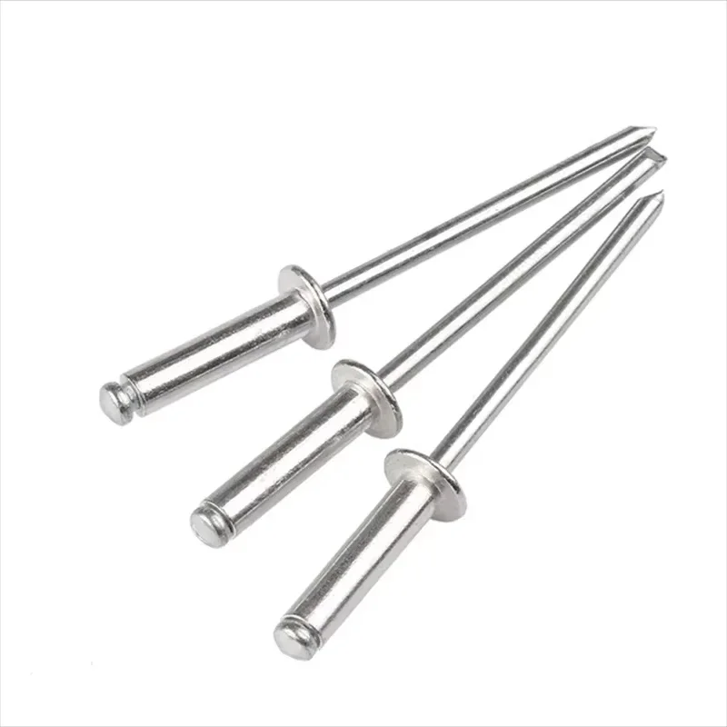 M3.2 M4 M5 304 Stainless Steel Round Head Blind Rivets Bolt Dripline Self Sealing Rivets Decorative Nails