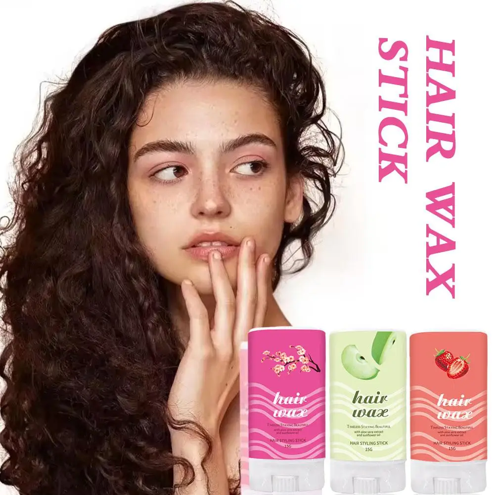 Pomada de cera para el cabello, roto Frizz, palo de cera esponjoso fijo para peinar el cabello, no herramienta para el cabello, Gel graso, peinado de larga duración, P3P1