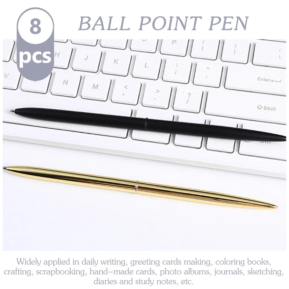 

8 шт. изысканные шариковые металлические ручки для вывесок портативные легкие ручки для подписи для офисных студентов плавное письмо