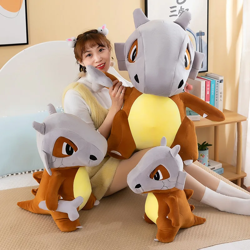 25/80cm Pokemon Cubone Plush Toys Kawaii Soft Anime Cartoon Doll And Not Stuffed Plushie Holster Semi-finished Toys for Kid Gift