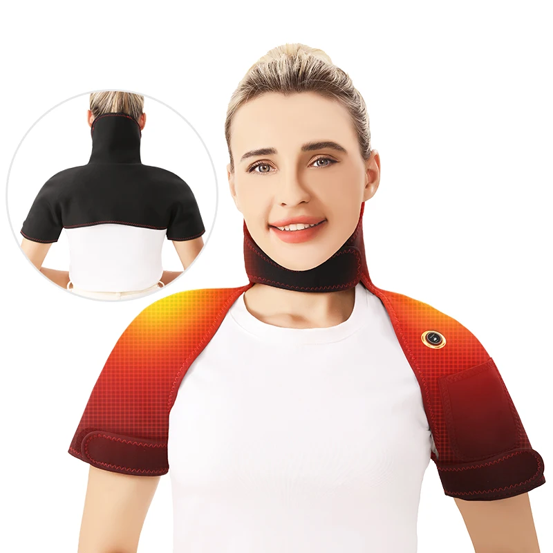 

Электрический массажер с подогревом для плеч и шеи, многофункциональный ключ с подогревом, шаль для расслабления мышц, шейный массажер