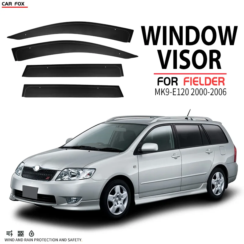 

Для Toyota Corolla Fielder E120 E140 E160: Дефлекторы окон, навесы-козырьки, защита от дождя и солнца для боковых окон, аксессуары