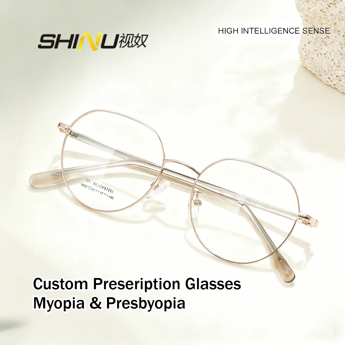 

SHINU Progressive reading glasses men Presbyopic myopia glasses Women custom Multifocal Presbyopia retro alloy frame