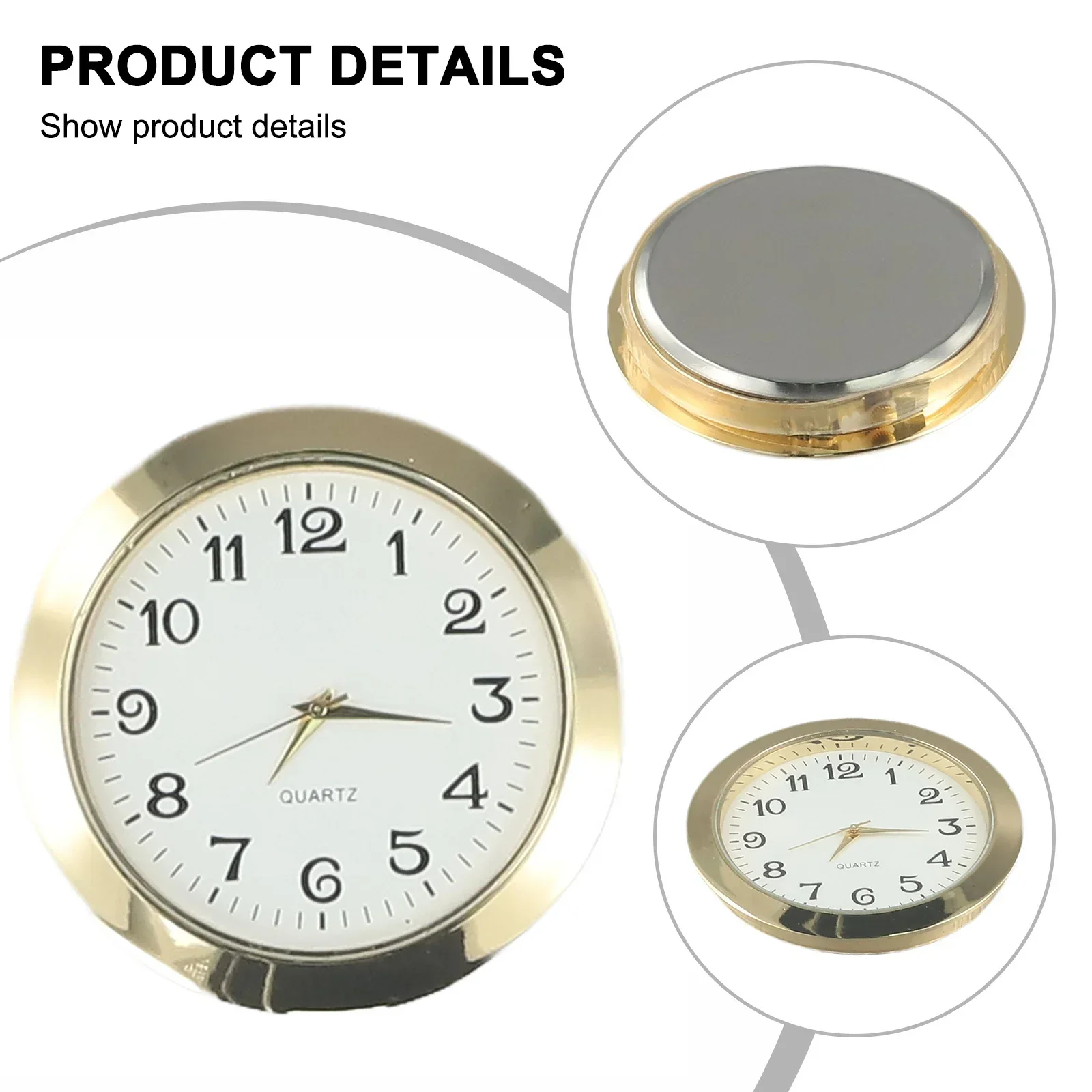 1pc Clock Insert Quartz Movement Round 55mm Round Quartz Clock Insert Home Daily Supply Clock Accessories