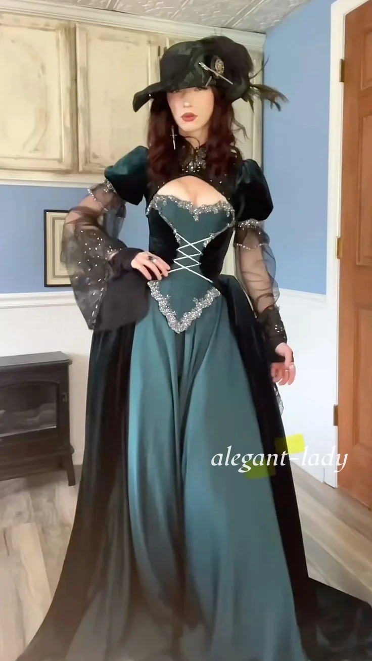 Personalizado vintage vitoriano vestido de baile espartilho vestido de noite ocasião especial roleplay vestido de baile escola vestido de baile