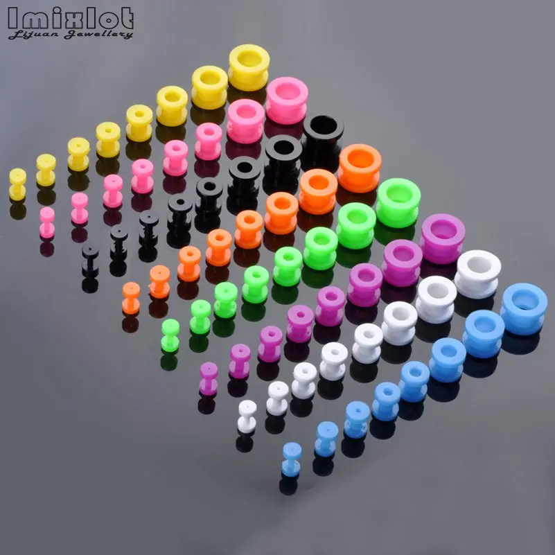 8pcs/lot 2-12mm Silicone Ear Plugs And Tunnels Piercing Expander Piercing Tunnel Ear Tunnels Stretchers Plug oreille Ear Gauges