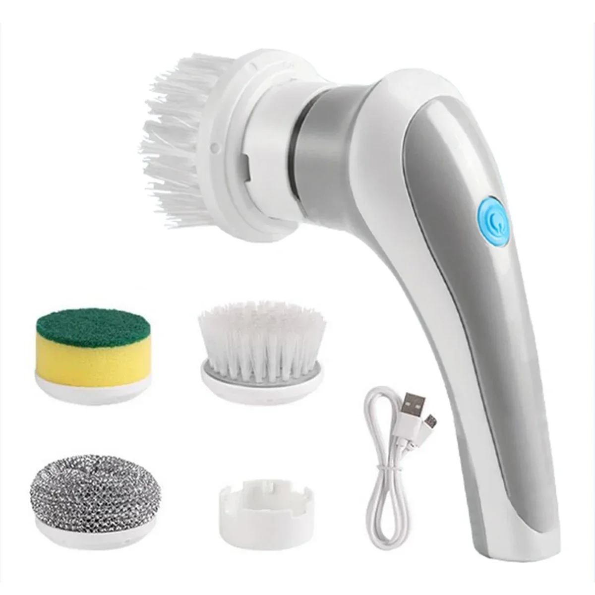 Electric Cleaning Brush Housework Kitchen Dishwashing Brush Bathtub Tile Professional Rotary Cleaning Brush USB Charg Waterproof