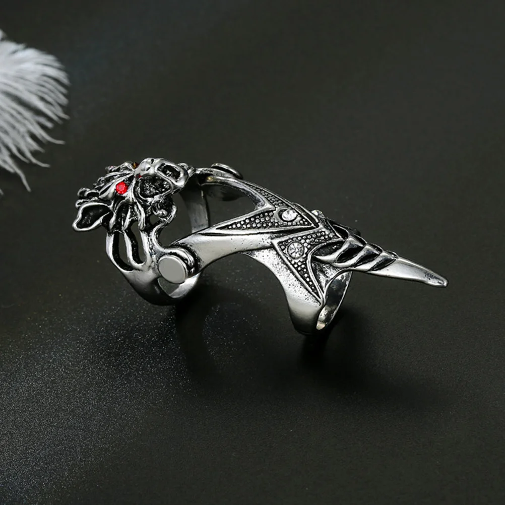

3 Pcs Dragon Head Ring Punk Style Man Finger Male Jewelry Hand Stylish