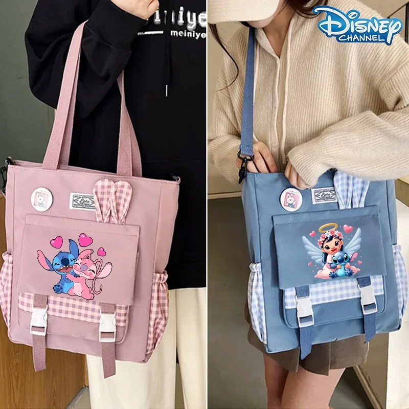 Stitch Cute Shoulder Bag Disney Handbags Anime Movie Graphic Print Large Capacity Portable Bags Birthday Party Xmas Gift