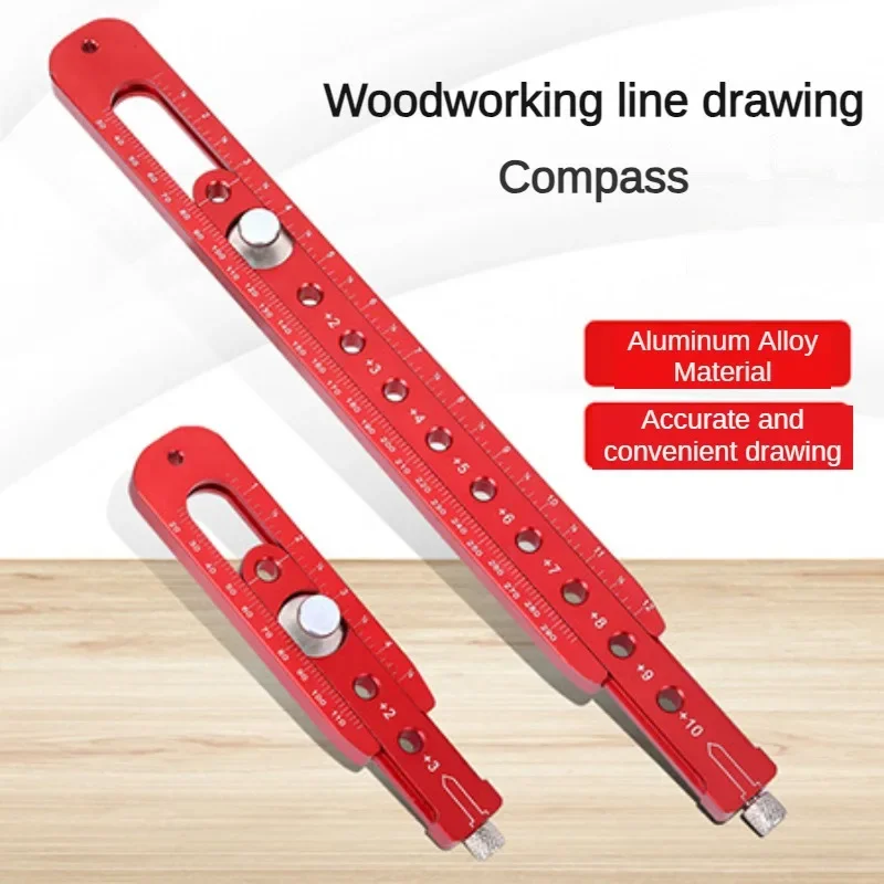 Woodworking Tools Drawing Compass Circular Drawing Tool 165/340MM Woodworking Scribe Gauges Adjustable Measurement Tool ruler