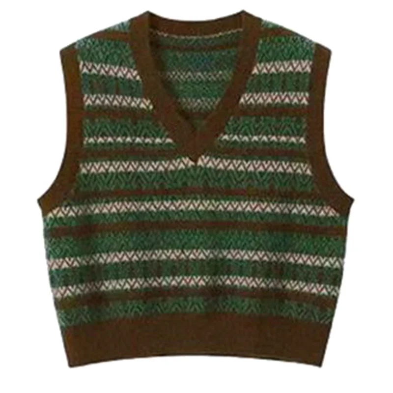 green sweater vest