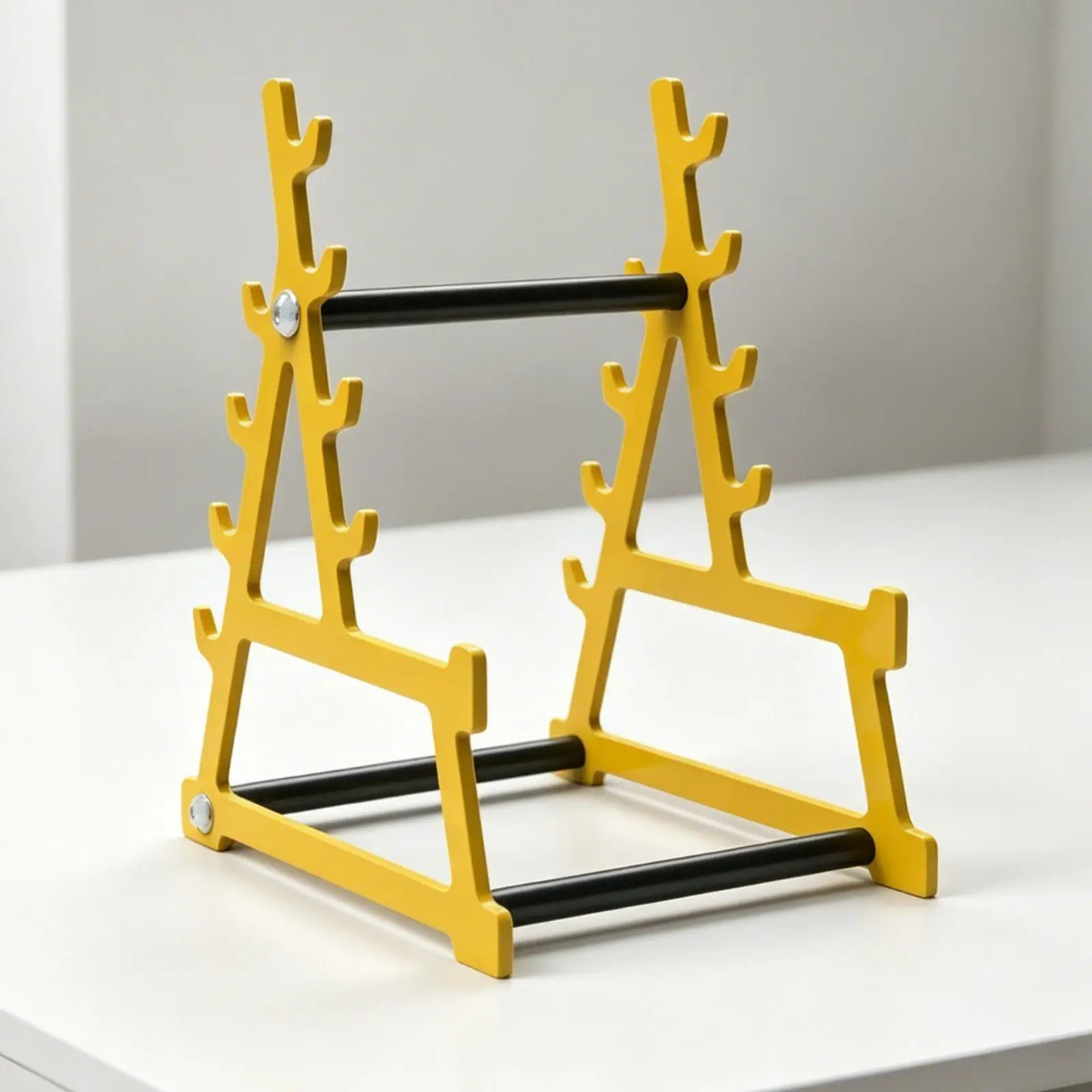 Mini Squat Rack Desk Organizer Multi-Functional Squat Rack Pen Holder Space-Saving Barbell Pen Organizer for Weightlifters